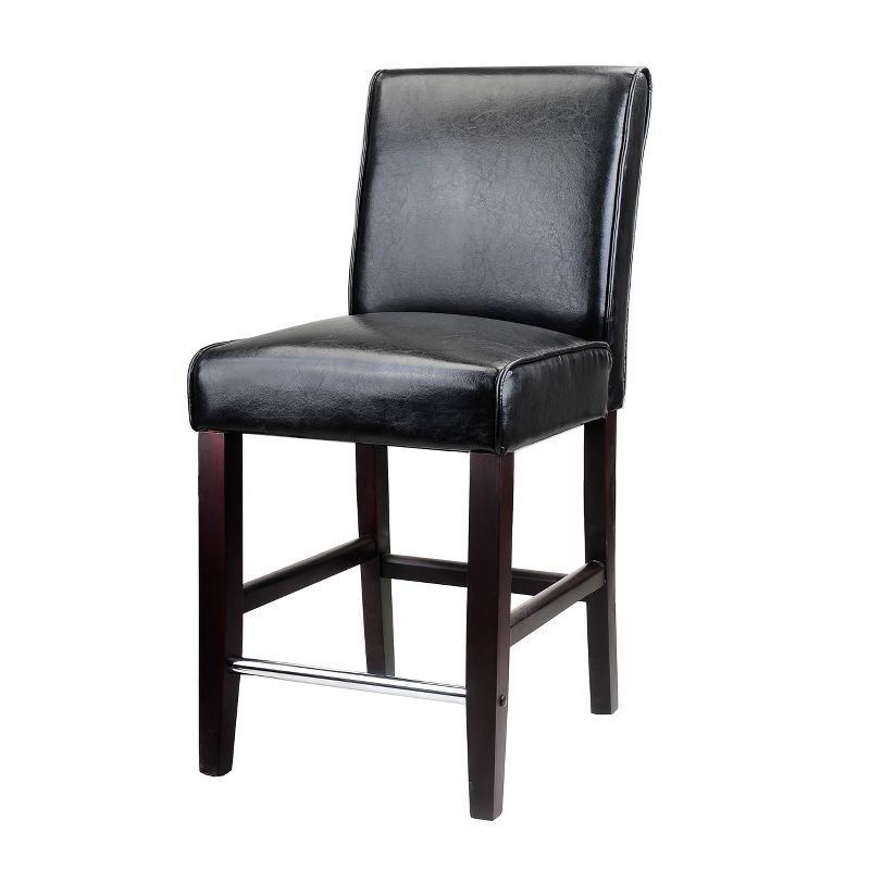 Antonio Counter Height Barstool with Bonded Leather Seat - CorLiving, 2 of 4