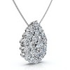 Pompeii3 2Ct Diamond Pear Shape Pave Pendant 14k Gold Necklace Lab Created - 2 of 4