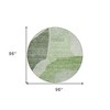 Olive Green And Fern Green Abstract Washable Indoor Outdoor Area Rug - 3 of 4