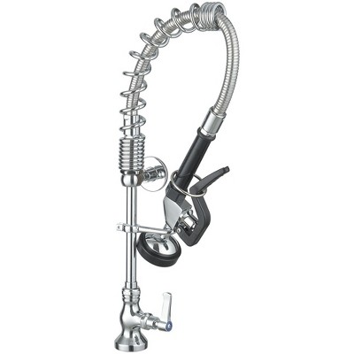 BWE Commercial Restaurant Pull Down Single Handle Deck Mount Pre-Rinse Spray Kitchen Faucet