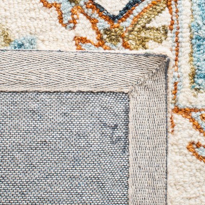 Ivory Hand-Tufted Wool 4' x 6' Rectangular Area Rug