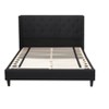 Modern and Contemporary Fabric Upholstered  Platform Bed - 2 of 4
