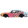 Nissan Skyline Kenmeri "Liberty Walk" RHD "KUMA" Light Blue and Yellow with Graphics Ltd Ed 1/64 Diecast Model Car by Mini GT - 2 of 3