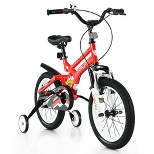 Costway 16'' Kids Bike Toddlers Adjustable Freestyle Bicycle w/ Training Wheels