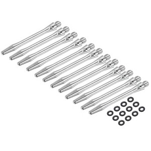Unique Bargains 2BA Thread Aluminum Dart Shafts with Rubber Rings for Steel Tip 12 Pcs - 1 of 4