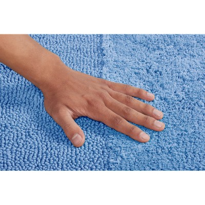 Granada Dark Blue Cotton Tufted Non-Slip Contour Bath Rug
