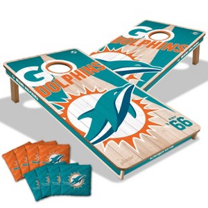 NFL Miami Dolphins 2'x4' Wood Toss Game Set - 1 of 4