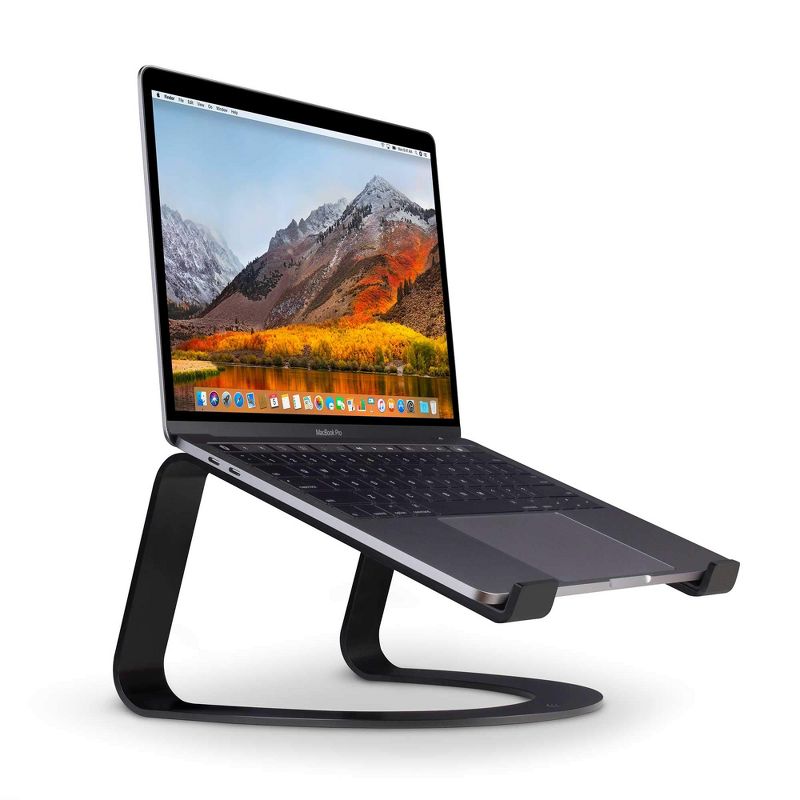 Twelve South Curve for MacBooks and Laptops Ergonomic desktop cooling stand for home or office, matte black, 3 of 5