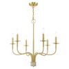Livex Lighting Lisbon 6 - Light Chandelier in  Satin Brass - 4 of 4