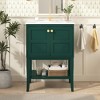 Dexmalle Green Modern Bathroom Storage Cabinet with Top Sink - 2 of 4