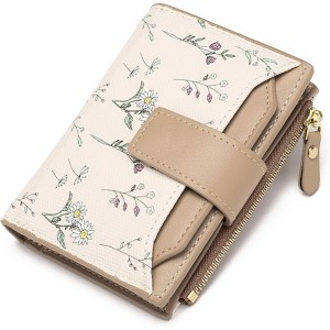 Clotth Vegan Leather Bifold Wallet for Women – RFID Blocking, Compact & Roomy with Detachable ID Windows,for Everyday Carry,Travel,Work - 1 of 4