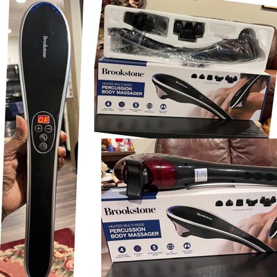 Brookstone Ultimate Hot & Cold Recovery Deep Percussion Cordless Massager -  Black : Target