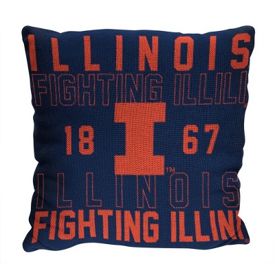 NCAA Illinois Fighting Illini 20"x20" Woven Pillow