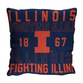 NCAA Illinois Fighting Illini Stacked Woven Pillow
