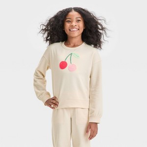 Girls' French Terry Pullover Sweatshirt - Cat & Jack™ - 1 of 4