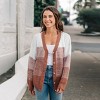 Women's Brown Ombre Long Sleeve Button Up Cardigan - Cupshe - 2 of 4