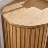 Dexmalle Modern Entryway Console Table with Unique Vertical Stripe Design - 4 of 4