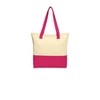 Port Authority Set of 2 Colorblock Cotton Totes with Zippered Pocket - 4 of 4