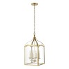 11" LED 4-light Ruth Classic Lantern Metal/Glass Pendant Antique Gold - JONATHAN Y: ETL Listed, Adjustable Height - 3 of 4