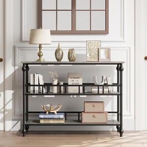 Console Table, 3-Tier Sofa Tables Narrow Entryway Table with Storage - 1 of 4