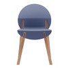 Modern Armless Outdoor Chair Set of 4, All-Weather Patio Accent Seating with Sturdy Wood Legs for Porch, Garden or Balcony-The Pop Home - 4 of 4