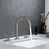 Mixxidea 3 Holes Widespread Bathroom Faucet Brushed Nickel - 2 of 4