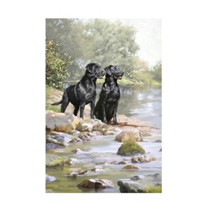 Trademark Fine Art -The Macneil Studio 'Black Labradors' Canvas Art - 1 of 4