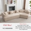 128'' Round Fiber Boucle Modular Minimalist 3-Seater L-Shaped Sectional Sofas with Free Combination, Dimension Extension and 5 Pillows - 2 of 4