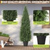 Artificial Cedar Topiary Trees - 5 FT (2 Pack) Topiary Trees Artificial Outdoor & Indoor,Realistic UV Resistant - for Outdoor,Garden, Front Door - 4 of 4