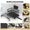 LunaLulinlk Extendable Drying Rack, Over Sink Stainless Steel Drainboard, Adjustable Multipurpose Black - 4 of 4