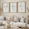 Set of 3 Framed Farmhouse Verses Wall Decor 11x14 Inch Faith Scripture Home Living Room Bedroom Wall Art Brown - 2 of 4