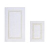 Hotel 2 PC Bath Rug 100% Premium Cotton Tufted Weave Two Tone Reversible Bathroom Rug, Super Soft Absorbent, Machine Washable Bath Mat - 2 of 4