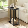 Tangkula C-shaped End Table Modern Sofa Side Table with Adjustable Foot Pads - 2 of 4