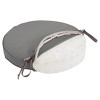 15" x 15" x 2" Montlake Fadesafe Round Patio Dining Seat Cushion Set: Water-Resistant, Zippered - Classic Accessories - 3 of 4