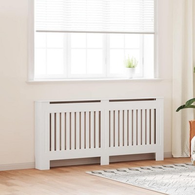 vidaXL Radiator Cover White MDF 67.7"