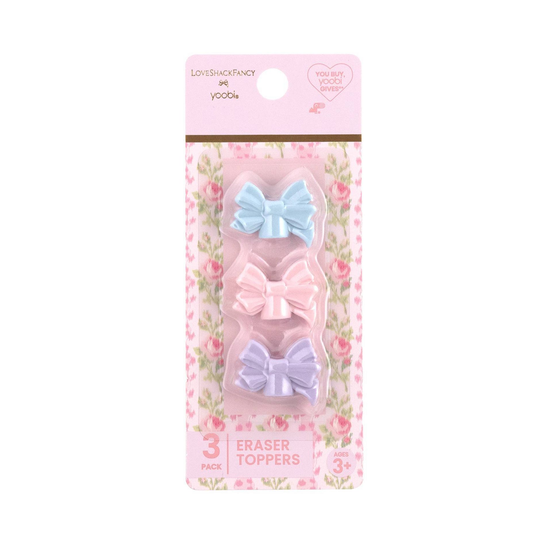 LoveShackFancy x Target - Yoobi 3pk Eraser Topper Bows
