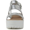Soda ACCOUNT Women's Open Toe Block Heel Platform Sandals with Adjustable Ankle Strap - 3 of 4