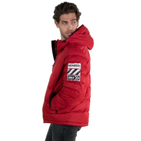 Red puffer hot sale jacket target