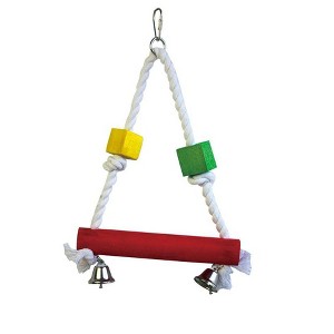 A&E Cage Company Happy Beaks Triangle & Blocks Swing Bird Plush Toy - 1 of 1