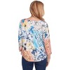 Alfred Dunner Womens Floral Patch Drawstring Top - 2 of 4