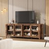 Sliding glass TV cabinet, suitable for entertainment centers with storage cabinets, mid-century modern media cabinet, perfect for the living room. - 2 of 4