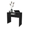 Osparple Home Office Desk Modern Writing Desk with Large Open Storage Shelf Computer Desk for Office, Study, Black - 2 of 4