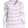 Lands' End Women's Relaxed Supima Cotton Long Sleeve V-Neck T-Shirt - 3 of 3