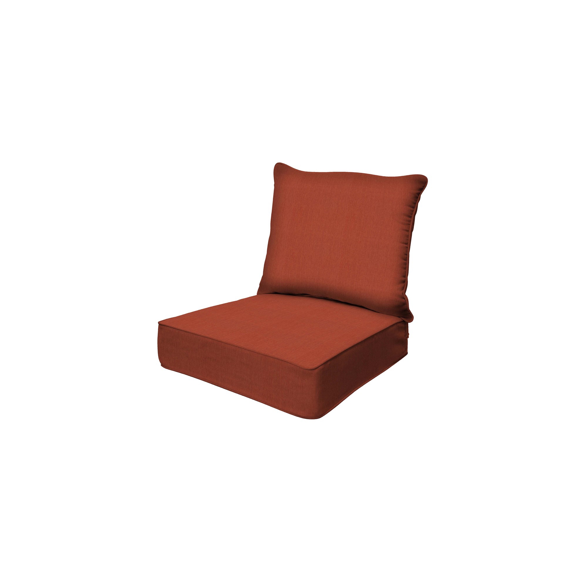 Honeycomb Outdoor Deep Seating Cushion Set - Textured Solid Terracotta