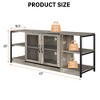 Modern TV Stand for TVs Up to 75", Entertainment Center with Mesh Doors & 4 Open Shelves, Wooden Media TV Console Table, 63 Inch Grey - 4 of 4