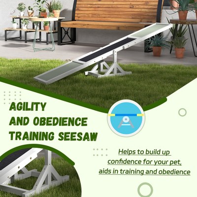 Vynxaria Wooden Dog Agility Seesaw - Durable Training Equipment for All Breeds