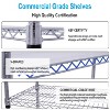 6 Tier 6000lbs Capacity Storage Shelves, Adjustable Garage Storage Shelving With Wheels, Metal Wire Shelving Unit, For Warehouse, Pantry - 3 of 4