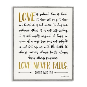 Stupell Industries Love Is Patient Psalm Framed Giclee Art - 1 of 4