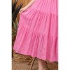 August Sky Women's Eyelet Ruched Tiered Midi Dress - 4 of 4