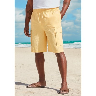 KingSize Full Elastic Waist Gauze Cargo Shorts